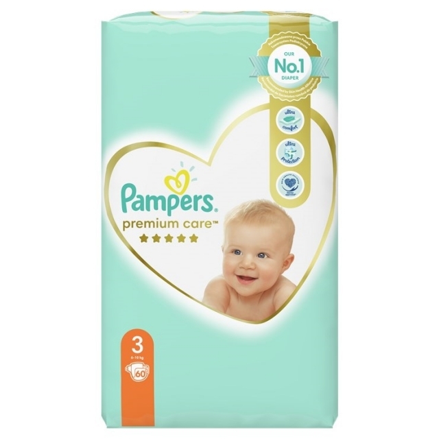 PAMPERS Premium Care pelenka 3 midi 6-10kg 60db