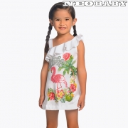 MAYORAL MODA  ruha / Flamingo Pailletten Weiss-Azale 6Q - 5 �v 3953 - 27