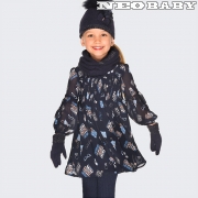 MAYORAL MODA  ruha / chiffon nyomott k�k 6D - 7 �v 4931 - 19