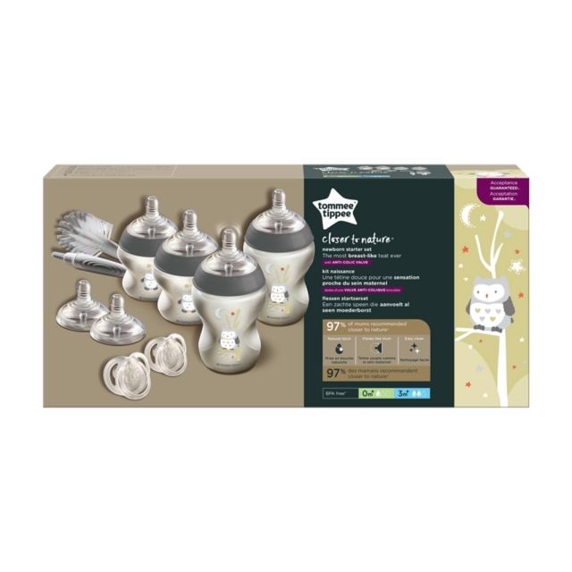 TOMMEE TIPPEE Closer To Nature jszltt cumisveg kezd szett szrke bagoly 42356701