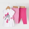 MAYORAL MODA 3 rszes leggings szett / Magenta 4E - 18 h 1721 - 16
