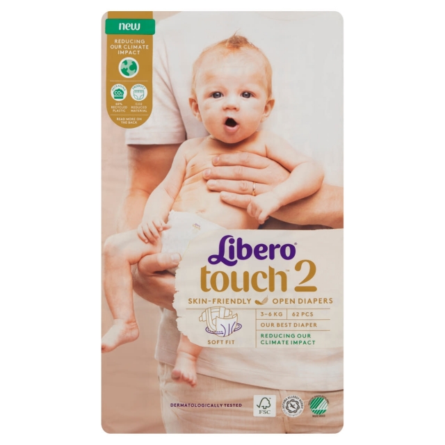 LIBERO Newborn Touch pelenka 2 3-6kg 62db