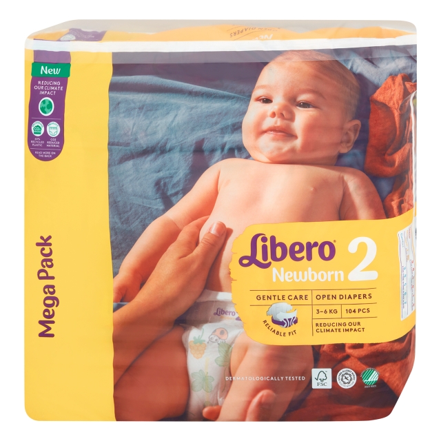 LIBERO Newborn Normal Mega pack pelenka 2 3-6kg 104db