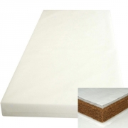 BABICA  Kkuszmatrac 70x140x6cm Fehr pamut huzattal