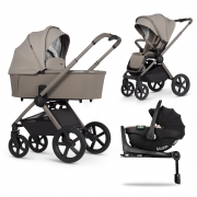 VENICCI Upline 2 4in1 babakocsi szett Tiago i-Size gyereklssel + Tiago 360 bzistalp Taupe