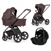 VENICCI Upline 2 3in1 babakocsi szett Tiago i-Size gyerek�l�ssel Burgundy SE