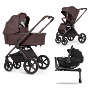 VENICCI Upline 2 4in1 babakocsi szett Tiago i-Size gyerek�l�ssel + Tiago 360 b�zistalp Burgundy SE